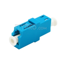 LC/UPC to LC/UPC 10G Simplex Multimode OM3 Plastic Fiber Optic Adapter/Mating Sleeve without Flange, Aqua