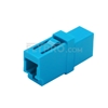 Picture of LC/UPC to LC/UPC 10G Simplex Multimode OM3 Plastic Fiber Optic Adapter/Mating Sleeve without Flange, Aqua