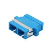 Picture of SC/UPC to SC/UPC Duplex Single Mode Plastic Fiber Optic Adapter/Mating Sleeve with Flange