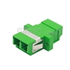 Picture of LC/APC to LC/APC Duplex Single Mode Plastic Fiber Optic Adapter/Mating Sleeve with Flange