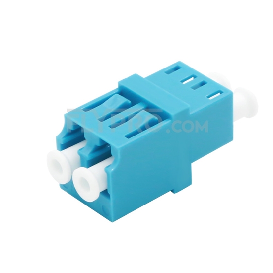 Picture of LC/UPC to LC/UPC Duplex OM3/OM4 Multimode Fiber Optic Adapter/Mating Sleeve without Flange