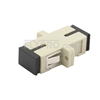 Picture of SC/UPC to SC/UPC Simplex OM1/OM2 Multimode Plastic Fiber Optic Adapter/Mating Sleeve with Flange