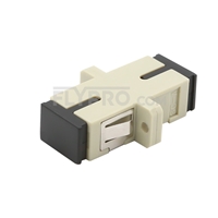 SC/UPC to SC/UPC Simplex OM1/OM2 Multimode Plastic Fiber Optic Adapter/Mating Sleeve with Flange
