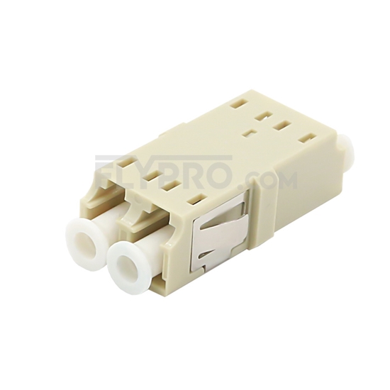 Picture of LC/UPC to LC/UPC Duplex OM1/OM2 Multimode SC Footprint Plastic Fiber Optic Adapter/Mating Sleeve without Flange
