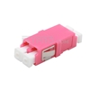 LC/UPC to LC/UPC 10G Duplex OM4 Multimode SC Footprint Plastic Fiber Optic Adapter/Mating Sleeve without Flange, Violet