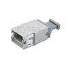 Picture of MTP/MPO Grey Fiber Optic Adapter/Mating Sleeve without Flange, Aligned Key, Up to Up