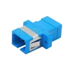 Picture of SC/UPC to SC/UPC Simplex Single Mode Plastic Fiber Optic Adapter/Mating Sleeve with Flange