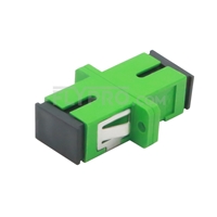 Picture of SC/APC to SC/APC Simplex Single Mode Fiber Optic Adapter/Mating Sleeve with Flange