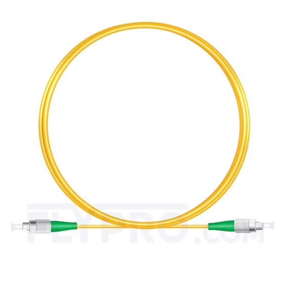 Image de 2M（7ft））1550nm FC APC Simplex Slow Axis Single Mode PVC-3.0mm (OFNR) 3.0mm Polarization Maintaining Fiber Optic Patch Cable