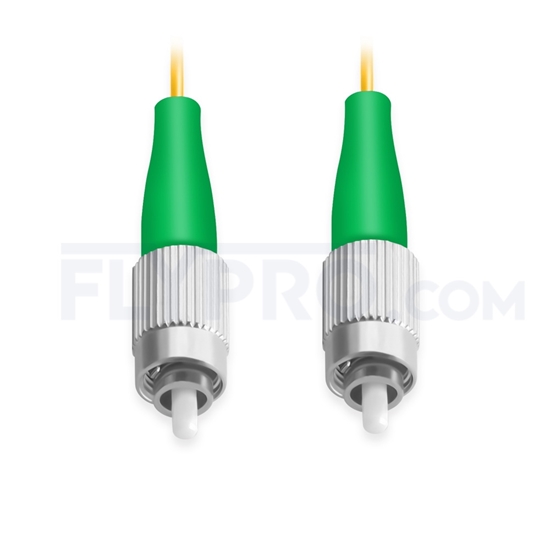 Image de 3M（10ft）1550nm FC APC Simplex Slow Axis Single Mode PVC-3.0mm (OFNR) 3.0mm Polarization Maintaining Fiber Optic Patch Cable