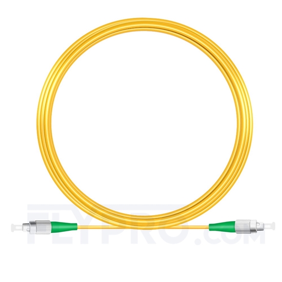 Bild von 15M（49ft）1550nm FC APC Simplex Slow Axis Single Mode PVC-3.0mm (OFNR) 3.0mm Polarization Maintaining Fiber Optic Patch Cable