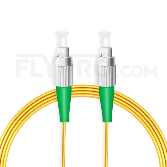 Bild von 15M（49ft）1550nm FC APC Simplex Slow Axis Single Mode PVC-3.0mm (OFNR) 3.0mm Polarization Maintaining Fiber Optic Patch Cable