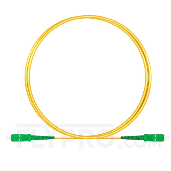 Image de 1M（3ft）1550nm SC APC Simplex Slow Axis Single Mode PVC-3.0mm (OFNR) 3.0mm Polarization Maintaining Fiber Optic Patch Cable
