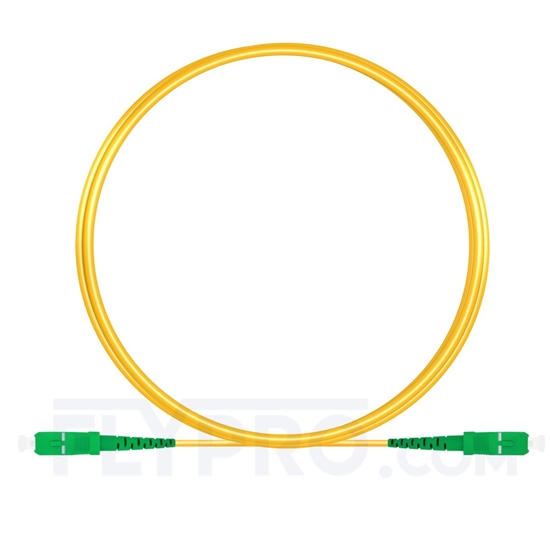 Image de 2M（7ft））1550nm SC APC Simplex Slow Axis Single Mode PVC-3.0mm (OFNR) 3.0mm Polarization Maintaining Fiber Optic Patch Cable