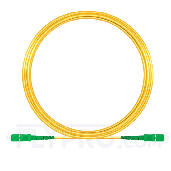 Image de 20M（66ft）1550nm SC APC Simplex Slow Axis Single Mode PVC-3.0mm (OFNR) 3.0mm Polarization Maintaining Fiber Optic Patch Cable