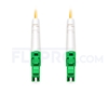 Image de 1M（3ft）1550nm LC APC Simplex Slow Axis Single Mode PVC-3.0mm (OFNR) 3.0mm Polarization Maintaining Fiber Optic Patch Cable