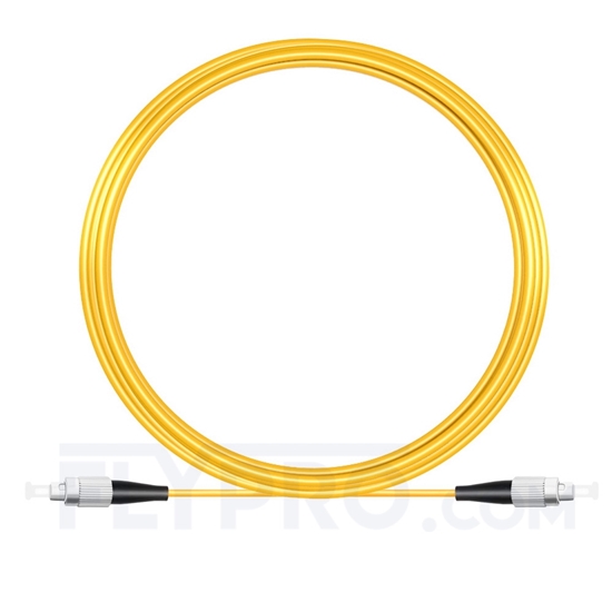 Image de 15M（49ft）1550nm FC UPC Simplex Slow Axis Single Mode PVC-3.0mm (OFNR) 3.0mm Polarization Maintaining Fiber Optic Patch Cable