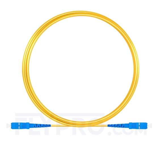 Picture of 5M（16ft）1550nm SC UPC Simplex Slow Axis Single Mode PVC-3.0mm (OFNR) 3.0mm Polarization Maintaining Fiber Optic Patch Cable