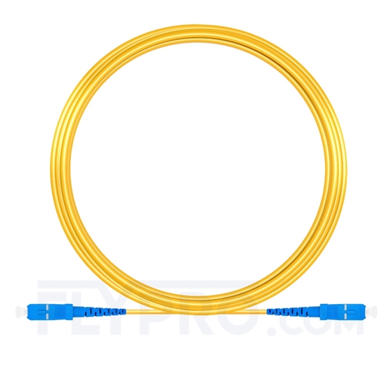 Bild von 20M（66ft）1550nm SC UPC Simplex Slow Axis Single Mode PVC-3.0mm (OFNR) 3.0mm Polarization Maintaining Fiber Optic Patch Cable