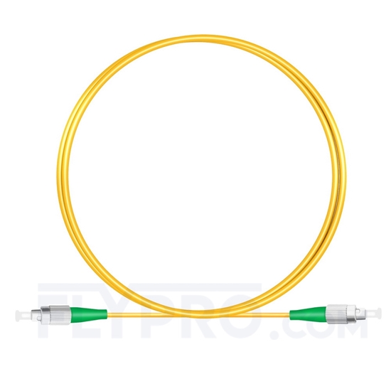 Image de 1M（3ft）1310nm FC APC Simplex Slow Axis Single Mode PVC-3.0mm (OFNR) 3.0mm Polarization Maintaining Fiber Optic Patch Cable