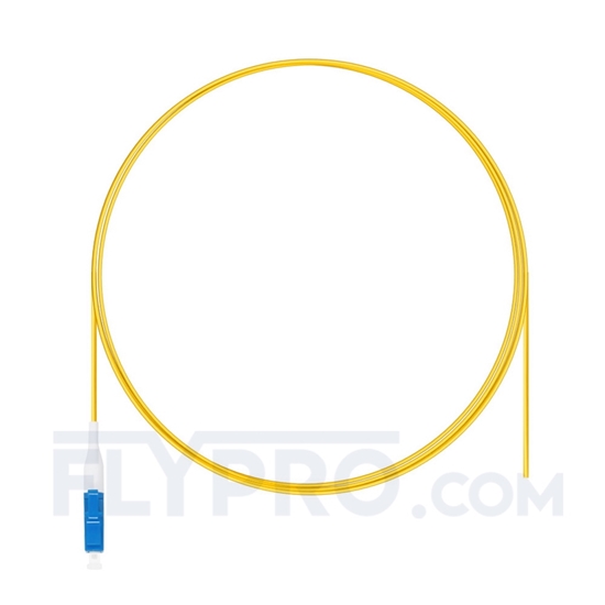 Picture of 1m (3ft) LC UPC Simplex OS2 Single Mode PVC (OFNR) 0.9mm Fiber Optic Pigtail
