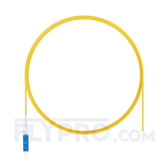 Picture of 2m (7ft) LC UPC Simplex OS2 Single Mode PVC (OFNR) 0.9mm Fiber Optic Pigtail