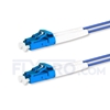 Picture of 1m (3ft) LC UPC to LC UPC Duplex OS2 Single Mode Armored PVC (OFNR) 3.0mm Fiber Optic Patch Cable