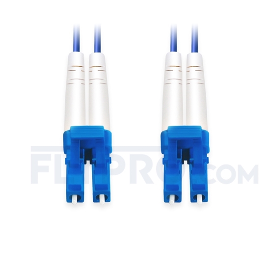 Image de 2m Câble Armé Acier LC UPC vers LC UPC Duplex OS2 Monomode PVC (OFNR) 3,0mm