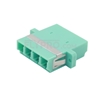 Picture of LC/UPC to LC/UPC 10G Quad OM3 Multimode Plastic Fiber Adapter/Mating Sleeve with Flange, Aqua