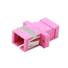Picture of SC/UPC to SC/UPC 10G Simplex OM4 Multimode Plastic Fiber Optic Adapter/Mating Sleeve with Flange, Violet