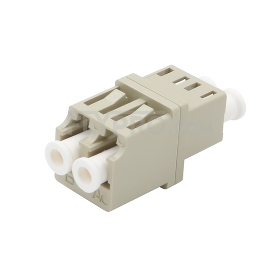 Picture of LC/UPC to LC/UPC Duplex OM1/OM2 Multimode Fiber Optic Adapter/Mating Sleeve without Flange