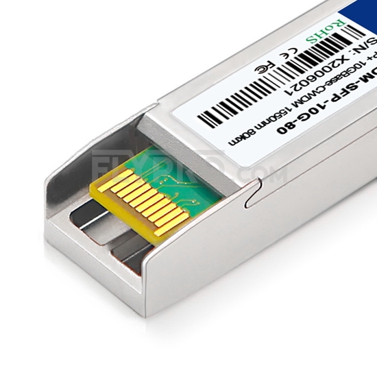 Image de ADVA 1061702595-02 Compatible 10GBase-CWDM SFP+ 1550nm 80km SMF(LC Duplex) DOM Optical Transceiver