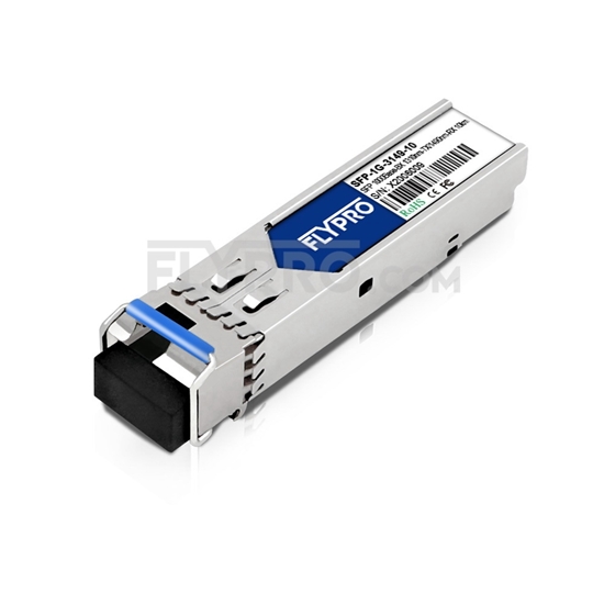Picture of Raptor Networks OPT-SFP-BIDI-S Compatible 1000Base-BX SFP 1310nm-TX/1490nm-RX 10km SMF(LC Single) DOM Optical Transceiver