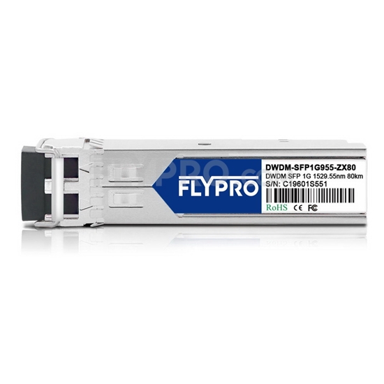 Image de Extreme Networks C60 DWDM-SFP1G-29.55 Compatible 1000BASE-DWDM SFP 100GHz 1529.55nm 80km DOM Module Émetteur-Récepteur Optique