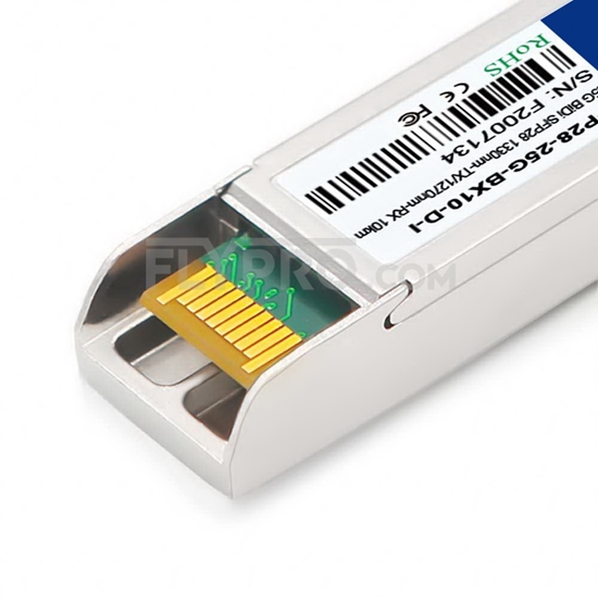Image de Brocade 25G-SFP28-BXD-I Compatible Module SFP28 25GBASE-BX10-D 1330nm-TX/1270nm-RX 10km Industriel DOM