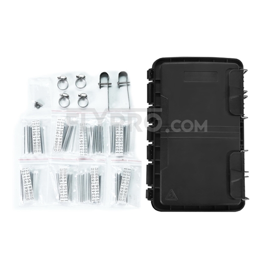 Image de Personnalisation de Boîtier En Ligne de Protection d'Épissure par Fusion à Fibre Optique, 4 Entrées-4 Sorties