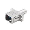 Picture of ST-SC Hybrid Simplex Single Mode Metal Fiber Optic Adapter/Mating Sleeve, Female to Female