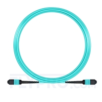 Picture of 15m (49ft) MPO Female 12 Fibers Type A LSZH OM3 50/125 Multimode Elite Trunk Cable, Aqua