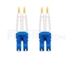 Picture of 150 x 2m (7ft) LC UPC to LC UPC Duplex OS2 Single Mode PVC (OFNR) 2.0mm Fiber Optic Patch Cable